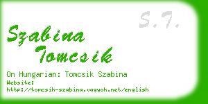 szabina tomcsik business card